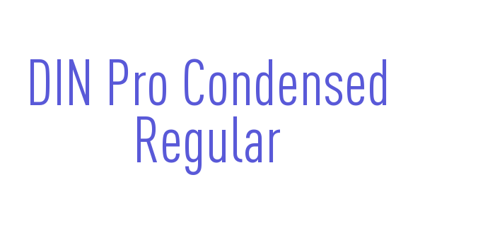 DIN Pro Condensed Regular Font Download