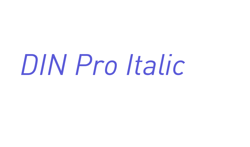 DIN Pro Italic Font Download