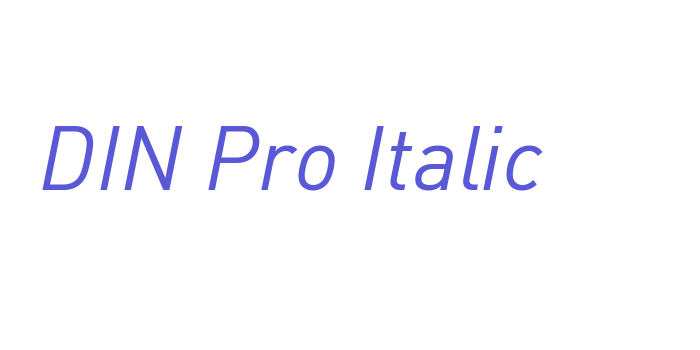 DIN Pro Italic Font Download