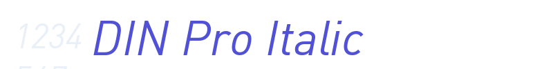 DIN Pro Italic-font