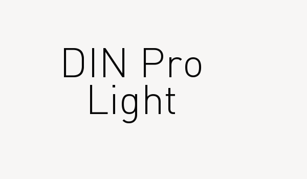 DIN Pro Light Font