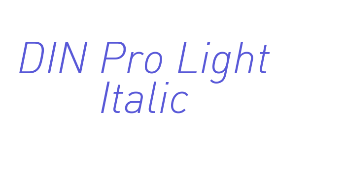 DIN Pro Light Italic Font Download