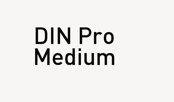 DIN Pro Medium Font