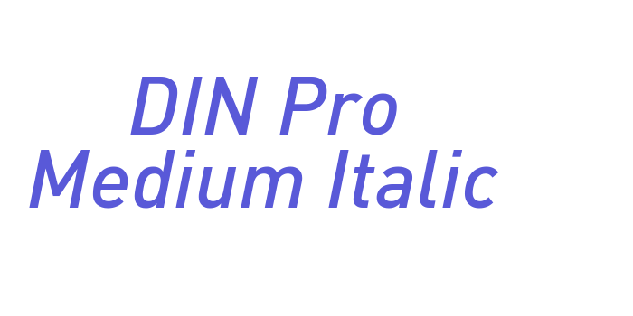 DIN Pro Medium Italic Font Download