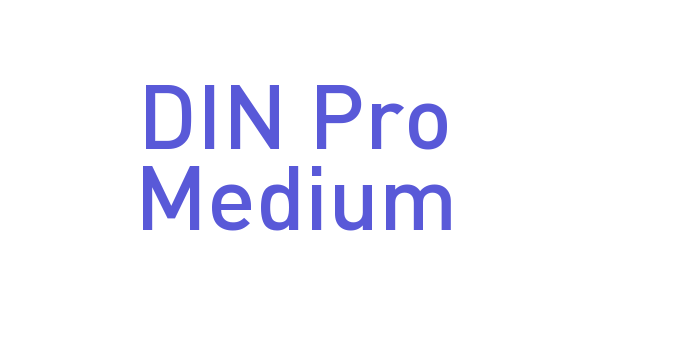 DIN Pro Medium Font Download