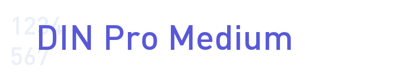DIN Pro Medium-related font
