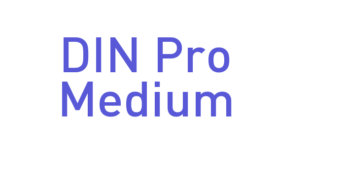 DIN Pro Medium Font