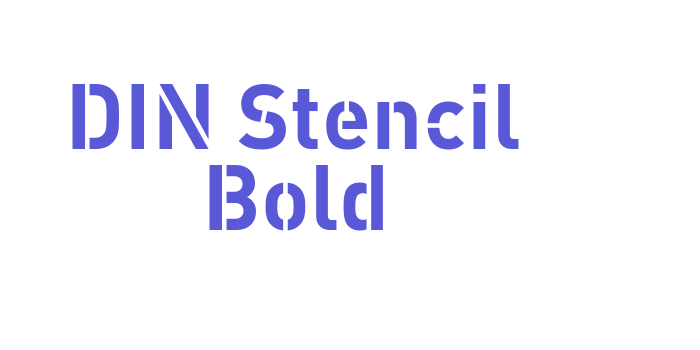 DIN Stencil Bold Font Download