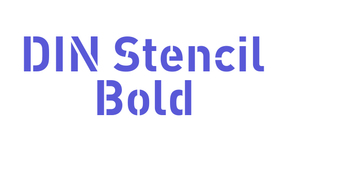 DIN Stencil Bold Font