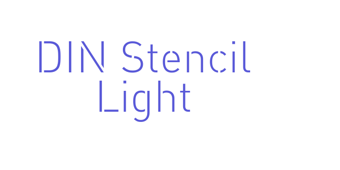 DIN Stencil Light Font Download