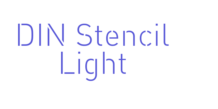 DIN Stencil Light Font