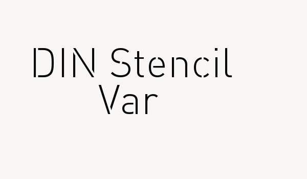 DIN Stencil Var Font