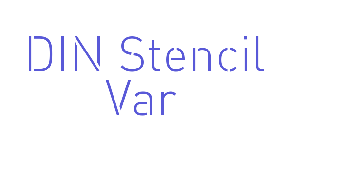 DIN Stencil Var Font