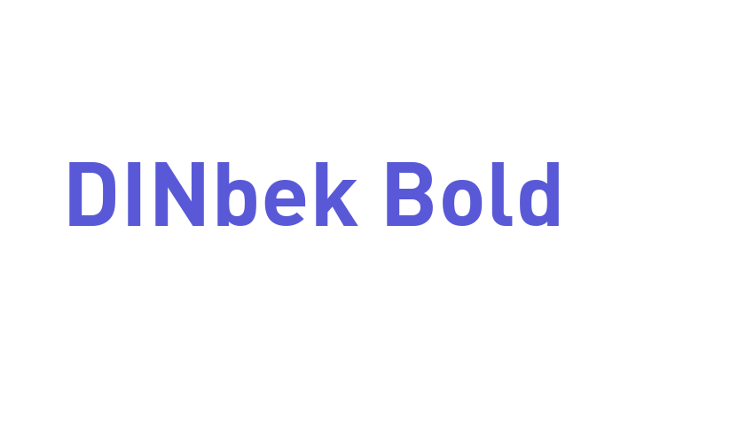 DINbek Bold Font Download