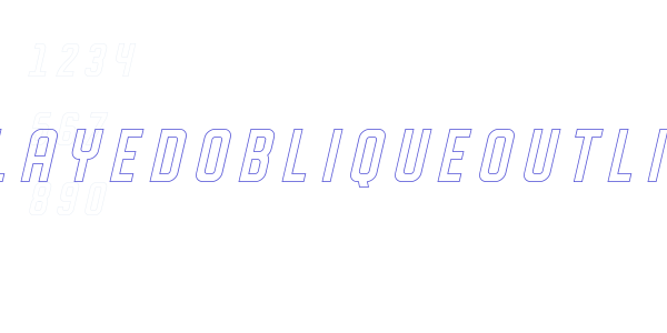 DISPLAYEDObliqueoutline font free