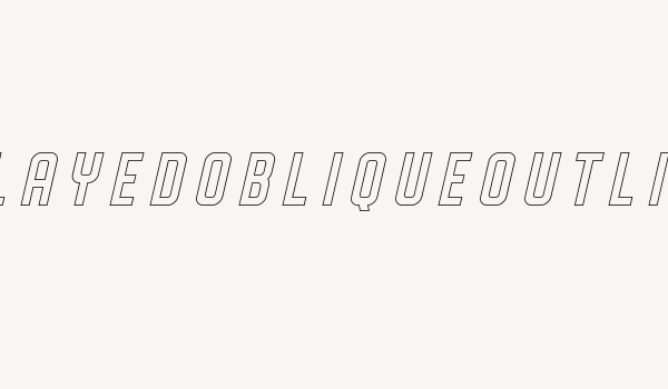 DISPLAYEDObliqueoutline Font