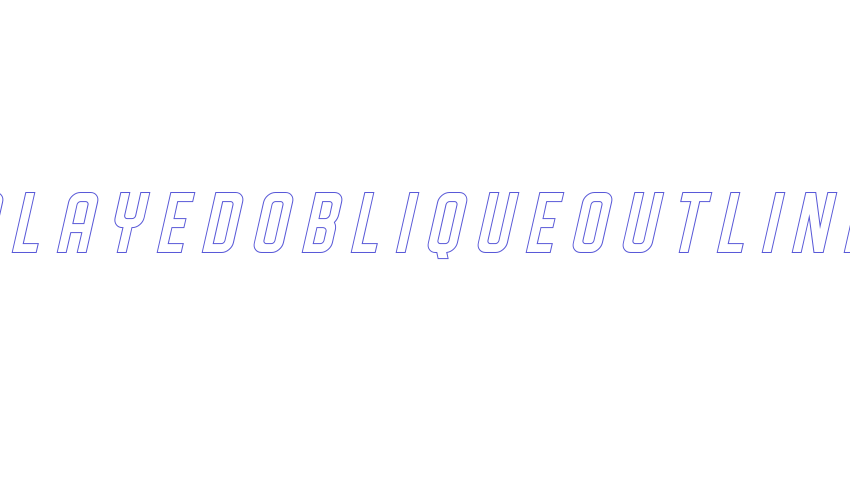 DISPLAYEDObliqueoutline Font Download