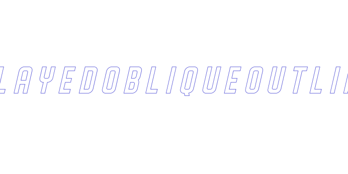 DISPLAYEDObliqueoutline Font Download