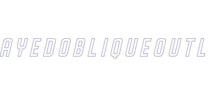 DISPLAYEDObliqueoutline Font