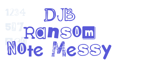 DJB Ransom Note Messy font free