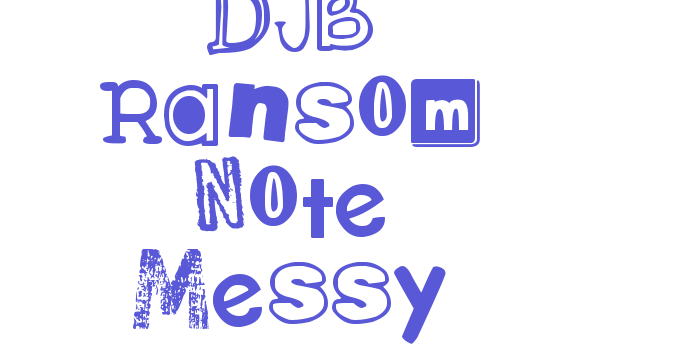 DJB Ransom Note Messy Font