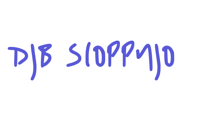 DJB SLOPPYJO Font