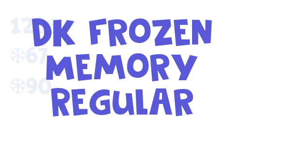 DK Frozen Memory Regular font