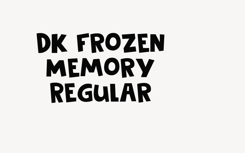 DK Frozen Memory Regular Font