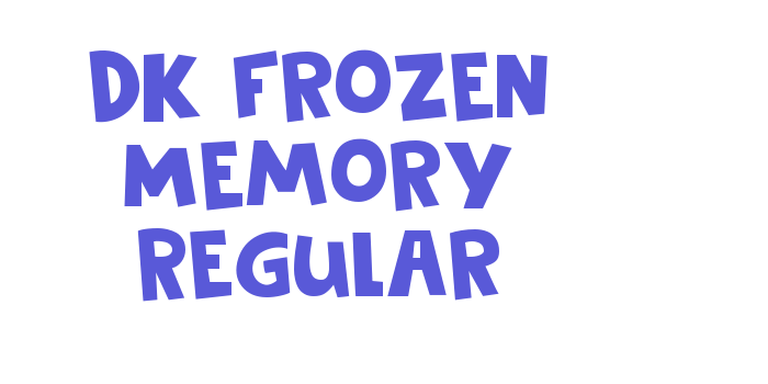 DK Frozen Memory Regular Font Download