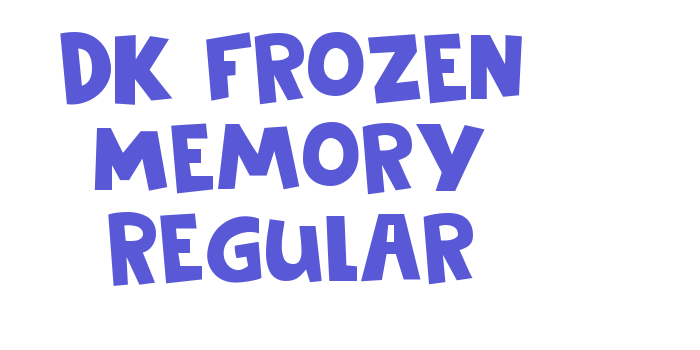 DK Frozen Memory Regular Font