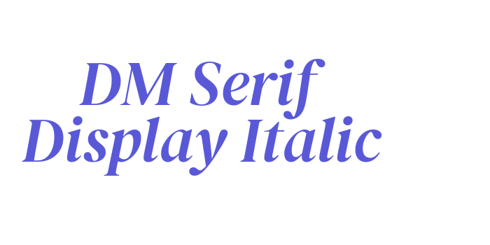 DM Serif Display Italic Font Download