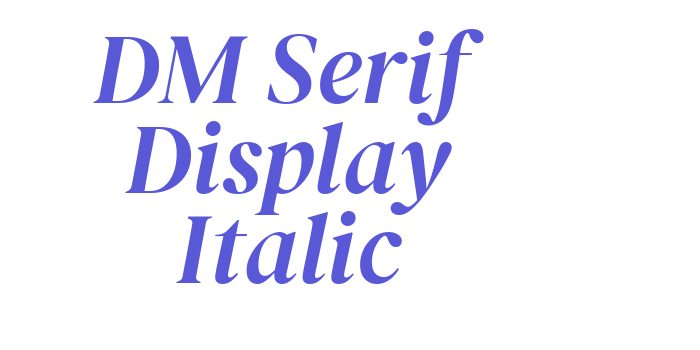 DM Serif Display Italic Font