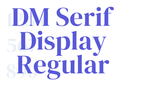 DM Serif Display Regular Font Download