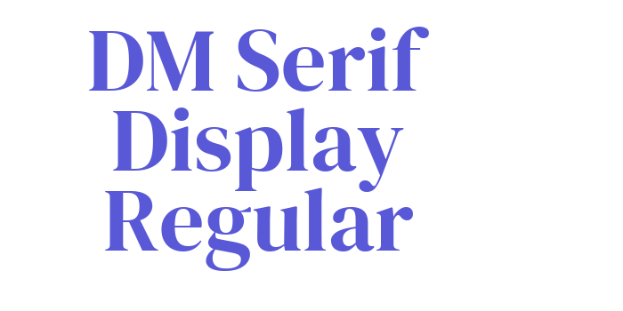 DM Serif Display Regular Font