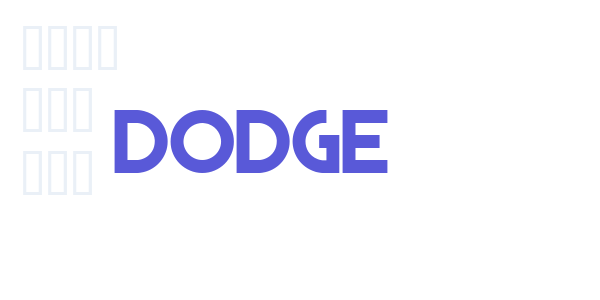 DODGE font free