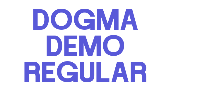 DOGMA DEMO Regular Font