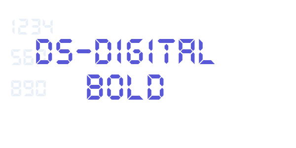 DS-Digital Bold font free