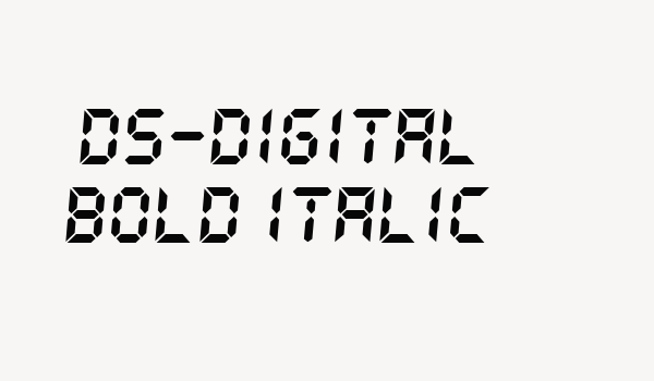 DS-Digital Bold Italic Font