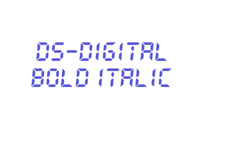 DS-Digital Bold Italic Font Download