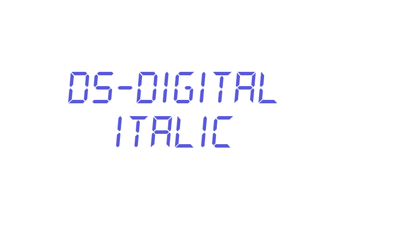 DS-Digital Italic Font Download