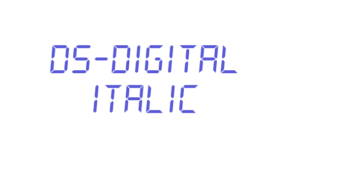 DS-Digital Italic Font Download