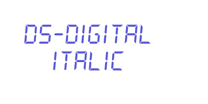 DS-Digital Italic Font