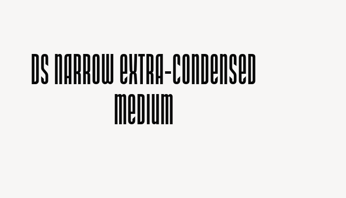 DS Narrow Extra-condensed Medium font download