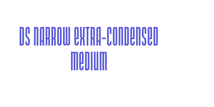 DS Narrow Extra-condensed Medium Font Download