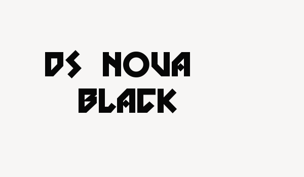 DS Nova  Black Font