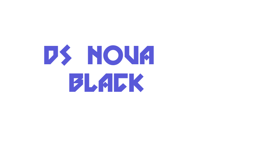 DS Nova  Black Font