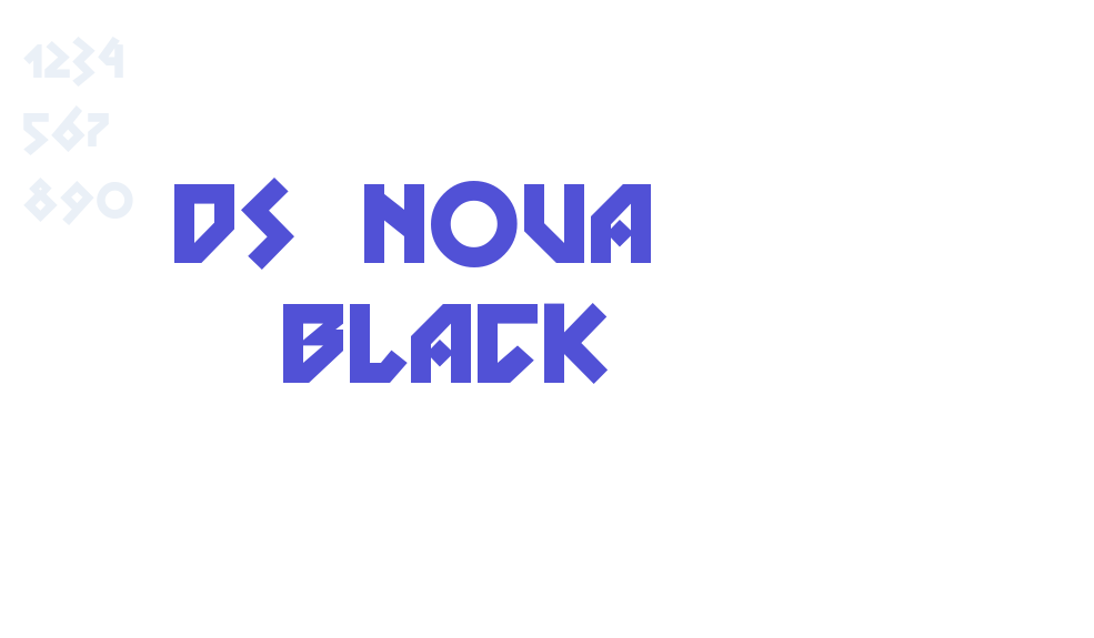 DS Nova  Black-font-download