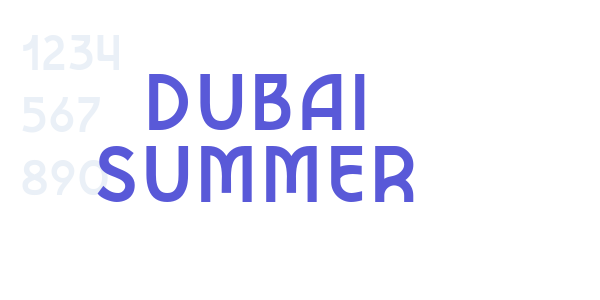 DUBAI SUMMER font free