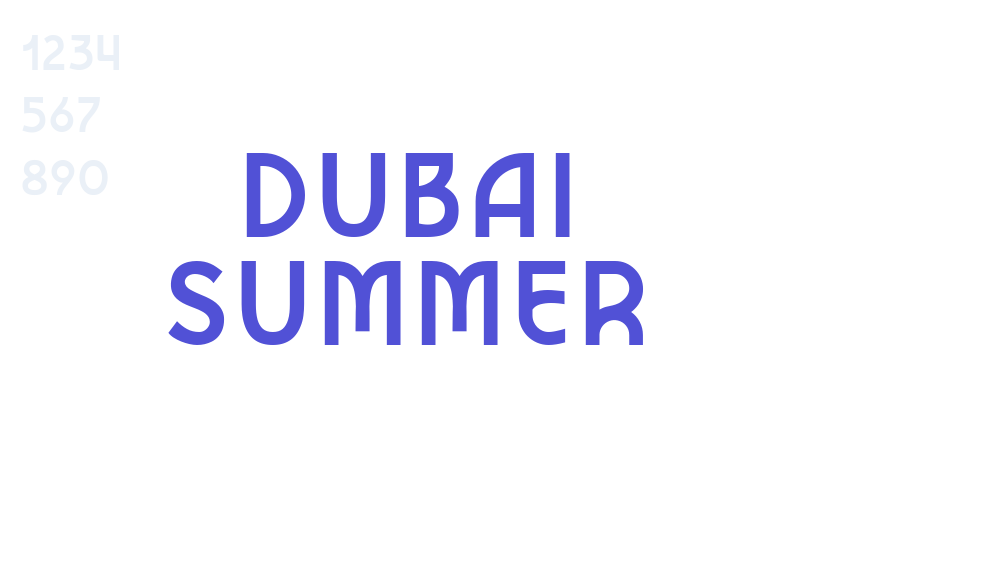 DUBAI SUMMER-font-download