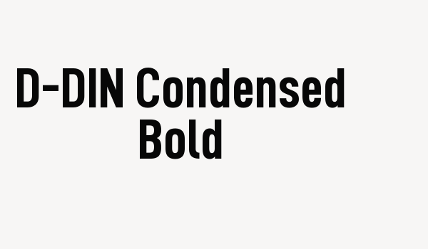 D-DIN Condensed Bold Font